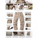 CQR Men's Tactical Pants Water Repellent Ripstop Cargo Pants Lightweight EDC Hiking Work Pants Outdoor Apparel