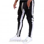 Dokotoo Mens Athletic Gym Training Slim Fit Jogger Jogging Long Track Pants Sweatpants with Zipper Pockets