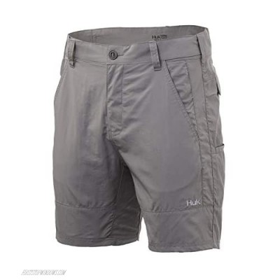 Huk Men's Standard Rogue 18" Quick-Drying Performance Fishing Shorts Gray X-Large