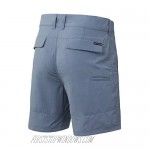 Huk Men's Standard Rogue 18 Quick-Drying Performance Fishing Shorts Silver Blue Large