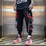 Men's Jogger Pants Punk Cargo Baggy Techwear Hip Hop Harem Pants Streetwear Tactical Track Pants
