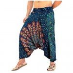 Sarjana Handicrafts Mens Womens Rayon Mandala Pockets Harem Pants Yoga Drop Crotch Trouser