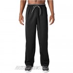 TOTNMC Men's Lightweight Workout Sweatpants Open Bottom Athletic Track Pants for Running Training