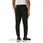 WT02 Young Men's Jogger Fleece Pants Black Large