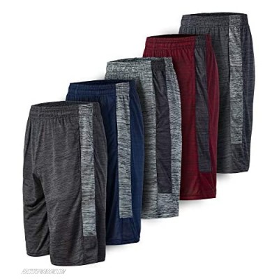 3 or 5 Pack: Men's Active Athletic Quick-Dry Lightweight Workout Gym Sports Basketball Shorts