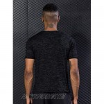 5 Pack Men’s Active Quick Dry Crew Neck T Shirts | Athletic Running Gym Workout Short Sleeve Tee Tops Bulk