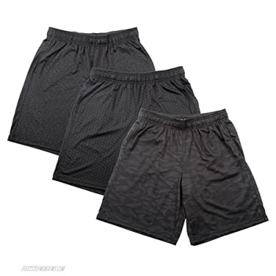 90 Degree By Reflex Mens Basketball Shorts with Drawstring 3 Pack
