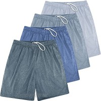 Active Club 4-Pack Men's Jersey Athletic Performance Shorts with Pockets