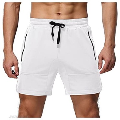 Aimeilgot Mens Shorts Casual Elastic Waist Athletic Gym Summer Beach Shorts with Pockets