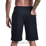 Arloesi Men's Casual Cotton Athletic Shorts