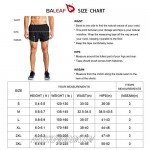 BALEAF Men's 3 Inches Running Shorts Reflective Gym Athletic Shorts Black Size M