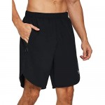 BALEAF Men's 8 Athletic Workout Running Shorts Quick Dry Zipper Pockets Gym Short Unlined UPF 50+
