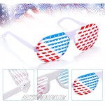 BBTO Patriotic American Flag Print Denim Bib Overall Shorts Jeans with Sock and Patriotic Shutter Shades Sunglasses for Men and Women