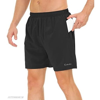 Cakulo Men's Running Shorts 5 Inch Lightweight Quick Dry Athletic Workout Shorts with Pockets