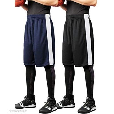 COOFANDY Men's 2-Pack Basketball Shorts Dry Fit Mesh Workout Running Shorts Active Athletic Performance Shorts with Pockets