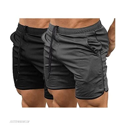 COOFANDY Men's Fitted Workout Shorts Bodybuilding Sporting Running Training Jogger Gym Short Pants with Pockets