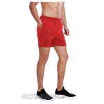 EZRUN Men's 5 Inches Running Workout Shorts Quick Dry Lightweight Athletic Shorts with Liner Zipper Pockets
