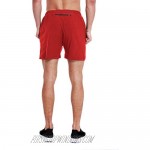 EZRUN Men's 5 Inches Running Workout Shorts Quick Dry Lightweight Athletic Shorts with Liner Zipper Pockets