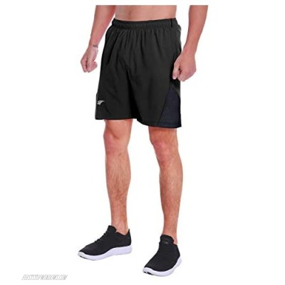 EZRUN Men's 7 Inch Quick Dry Running Shorts Workout Sport Fitness Short with Liner Zip Pocket