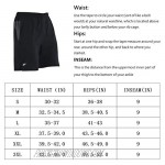 EZRUN Mens 9 Inch Lightweight Running Workout Shorts with Liner Loose-Fit Gym Shorts for Men with Zipper Pockets
