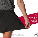 Fort Isle Men's Short Running Racing Shorts - Lightweight Breathable Quick Dry Gym Jogging Shorts