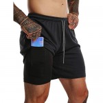 GYMBULLFIGHT Men's 2 in 1 Gym Sport Shorts 5inch Compression Liner Workout Sweat Athletic Short Pants for Men with Pockets