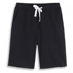 HARBETH Men's Casual Soft Cotton Elastic Fleece Jogger Gym Active Pocket Shorts