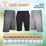 JMR Men's Cotton Lounge Fleece Shorts with Side Pockets Elastic Waist Bands and Drawstring Closure