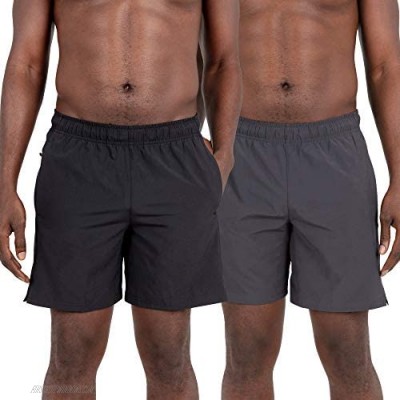 Layer 8 Men's Hybrid All Purpose Workout Woven Athletic Shorts 7 and 9 Inch Inseams