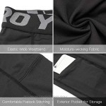 Lixada Men's Compression Shorts Pants Sports Baselayer Tights Active Workout Underwear Leggings with Pockets