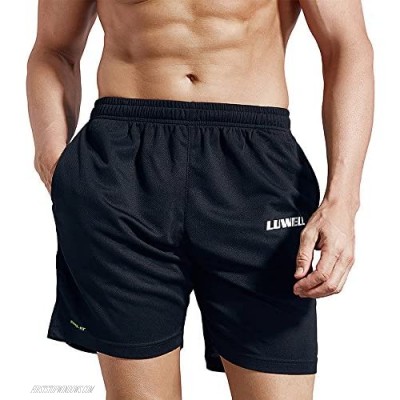 LUWELL PRO Men's 7" Running Shorts with Pockets Quick Dry Breathable Active Gym Shorts for Workout Training Jogging