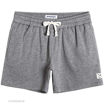 maamgic Mens Athletic Gym Shorts 5.5" Elastic Waist Casual Pajama Pocket Jogger Men Workout Short Pants
