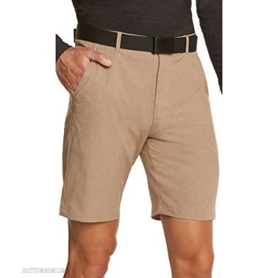 Mens Dry Fit Golf Shorts - Quick Dry Casual Chinos w/Elastic Waist 10" Inseam