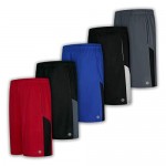 Men's Premium Moisture Wicking Active Athletic Performance Shorts with Pockets - 5 Pack