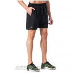 Naviskin Men's 5 inches Running Shorts Quick Dry Workout Athletic Outdoor Shorts Zipper Pocket