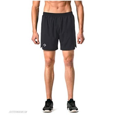 Naviskin Men's 5 inches Running Shorts Quick Dry Workout Athletic Outdoor Shorts Zipper Pocket