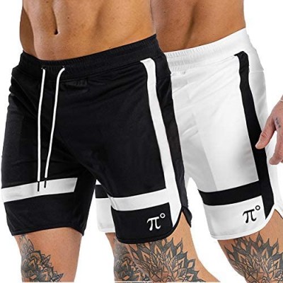 PIDOGYM Men's Shorts Workout Running Quick Dry Lightweight with Zipper Pockets