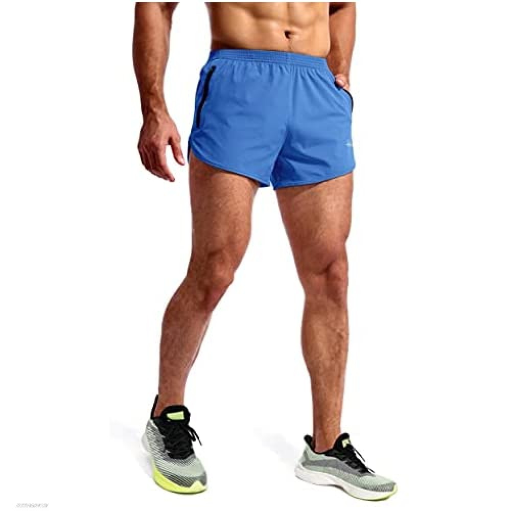 Pudolla Men’s Running Shorts 3 Inch Quick Dry Gym Athletic Workout ...