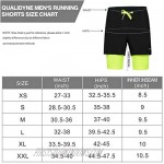 qualidyne Men's 2 in 1 Running Shorts with Phone Pockets Sports Workout Quick Dry 5 Athletic Training Shorts