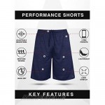 Reset Men's Athletic Shorts with Pockets Dri-Fit Color Block Mesh Gym Shorts - 4 Pack