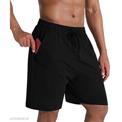 THE GYM PEOPLE Men's Lounge Shorts with Deep Pockets Loose-fit Jersey Shorts for Running Workout Training Basketball