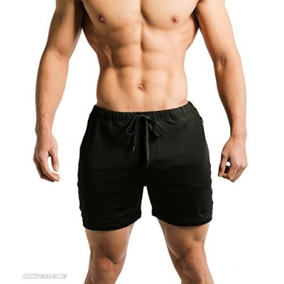 Tough mode Apparel Mens Workout Shorts Training Lifting Bodybuilding WOD MMA Crossfit Gym Running Zipper Pocket