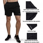 VAYAGER Men's 5 Inch Running Shorts Quick Drying Workout Athletic Performance Shorts with Liner and Zipper Pocket