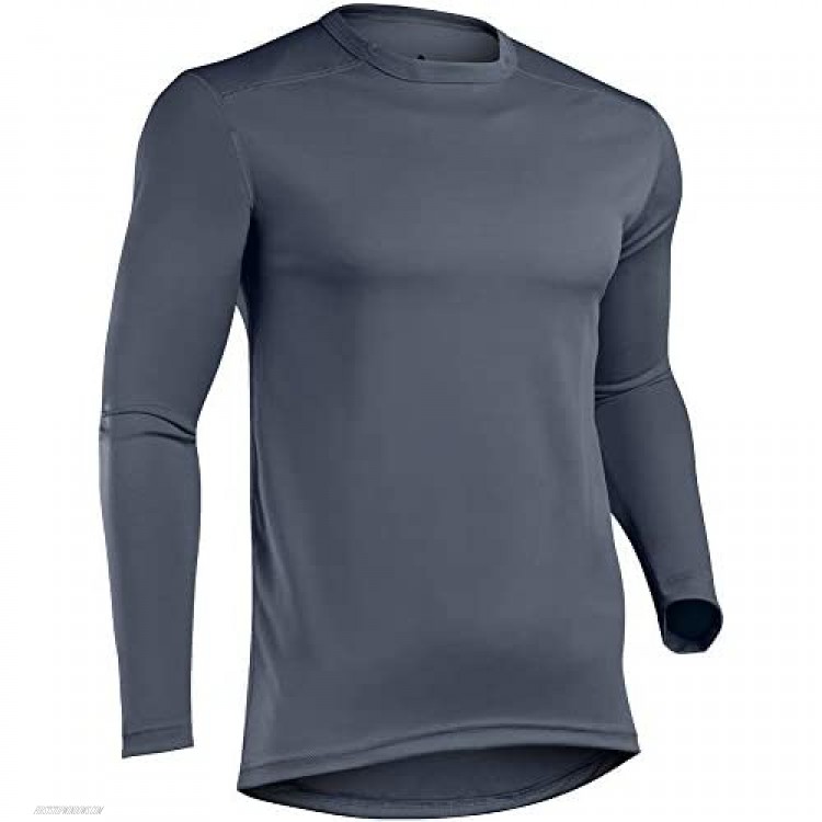 Indera Men's Mesh Knit Performance Thermal Underwear Top with Silvadur Slate Small