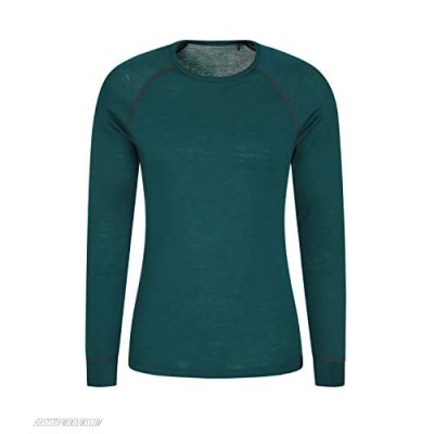 Mountain Warehouse Merino Mens Baselayer Top - Fast Dry T-Shirt Teal X-Small