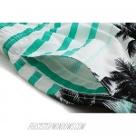 ALiberSoul Men's Coconut Tree Print Tropical Design Boardshorts (US XXXL Aqua)
