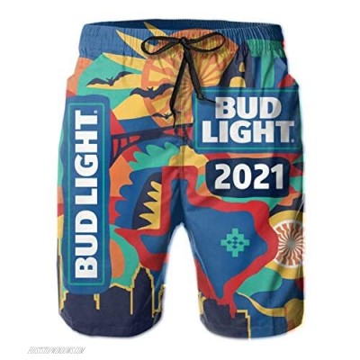 Bhuokng Mens Beer Theme Swim Trunks Quick Dry Summer Underwear Surf Beach Shorts Elastic Waist with Pocket Drawstring