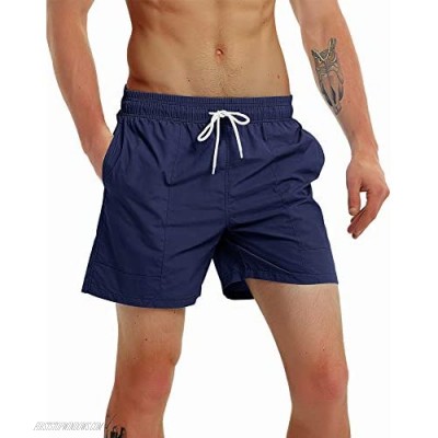 Gopune Fashion Short Men's Swim Trunks Boardshorts Quick Dry Beach Wear Shorts with Mesh Lining