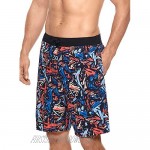 Reebok Men's Swimwear Venice 9 Jacquard E-Board UPF 50 Drawcord Swim Shorts