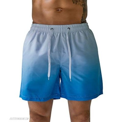 Tofern Mens Short Swim Trunks Quick Dry Drawstring Beach Board Shorts with Liner